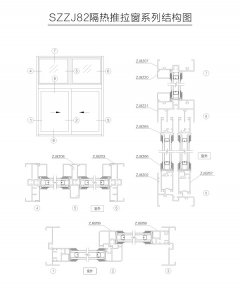 注膠隔熱系列SZZJ82推拉窗系列