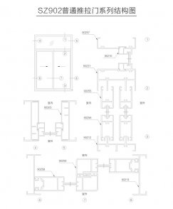普鋁系列SZ902推拉門系列
