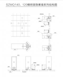 幕墻系列SZMQ140、120橫明豎隱系列